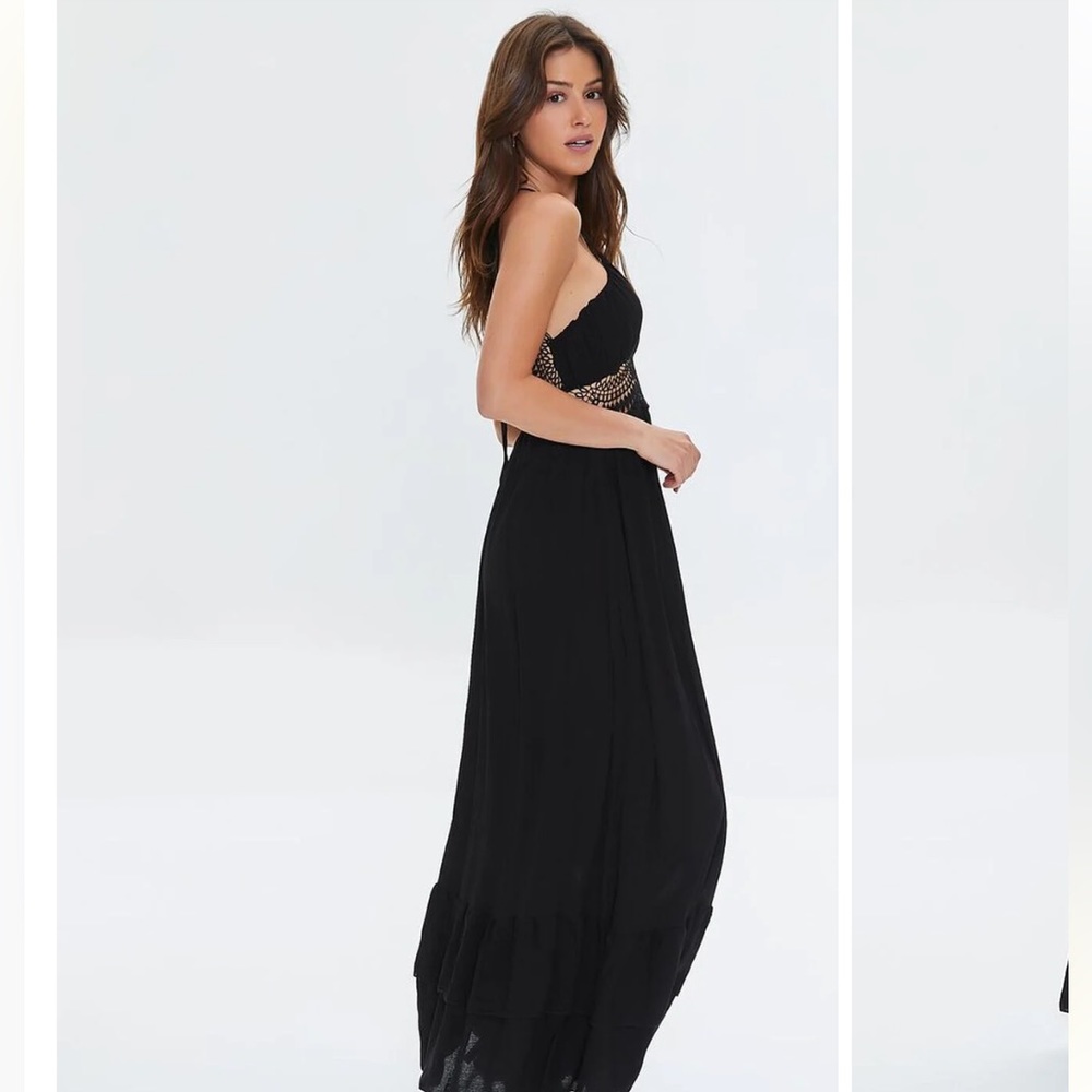 Crochet-Trim Maxi Dress size S